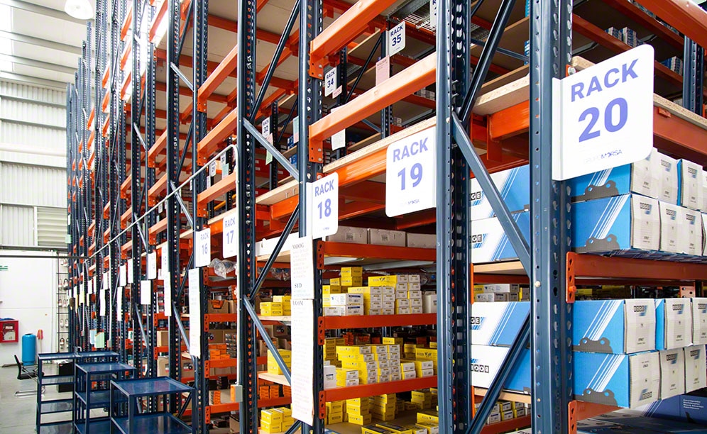 Multiple SKUs of spare parts on storage for picking Multiple SKUs of spare parts on storage for picking