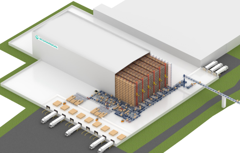Automated clad-rack warehouse for Intersurgical in Lithuania Automated clad-rack warehouse for Intersurgical in Lithuania