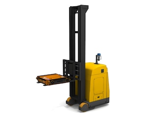 Pallet Shuttle integration with fork-equipped AGVs and AMRs