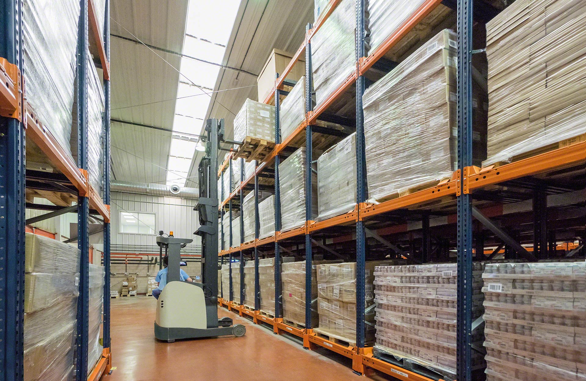 Push-back pallet racking increases safety in operations, as forklifts do not enter the racking