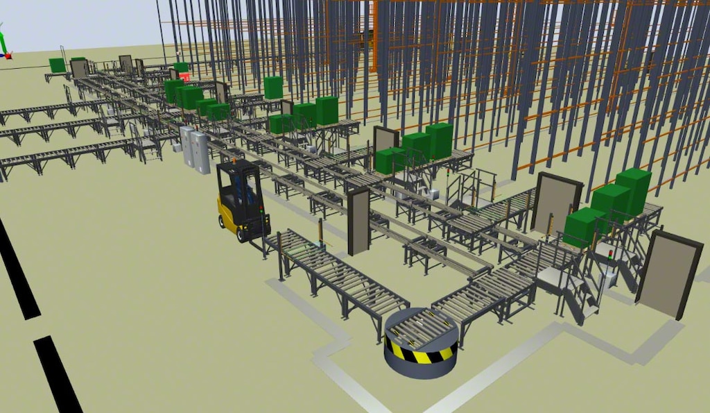 AWS technology from Mecalux tests the correct operation of the automatic handling equipment