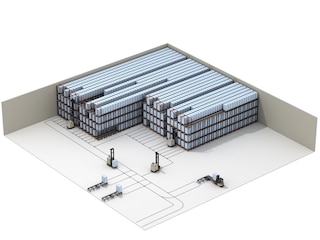 Integration with AGVs and AMRs with forks