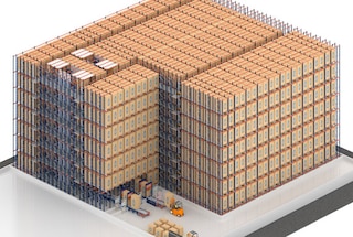 The 3D Pallet Shuttle is ideal for businesses that require mass-scale pallet storage The 3D Pallet Shuttle is ideal for businesses that require mass-scale pallet storage
