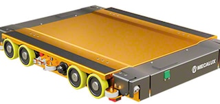 The lifting platform enables pallets to move inside the channels