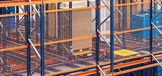 Safety mesh prevents loads from falling