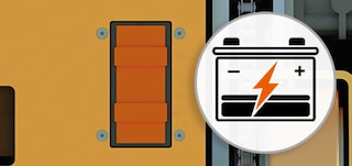 Batteries provide the shuttle with considerable autonomy