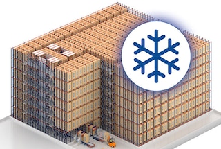 The 4-Way Pallet Shuttle reduces energy costs in cold-storage and freezer warehouses