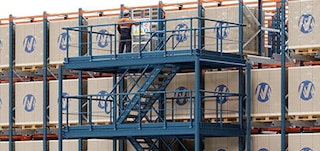 The maintenance platform provides staff with access to the various storage levels