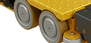 The 4-Way shuttle car is equipped with 8 channel running wheels