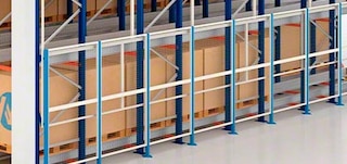 Safety partitioning delimits the surface area occupied by the Automated Pallet Shuttle Safety partitioning delimits the surface area occupied by the Automated Pallet Shuttle
