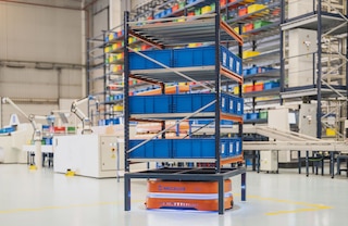 AMRs can transport shelving units