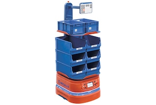 The AMR 100 with a mast is ideal for collaborative picking operations