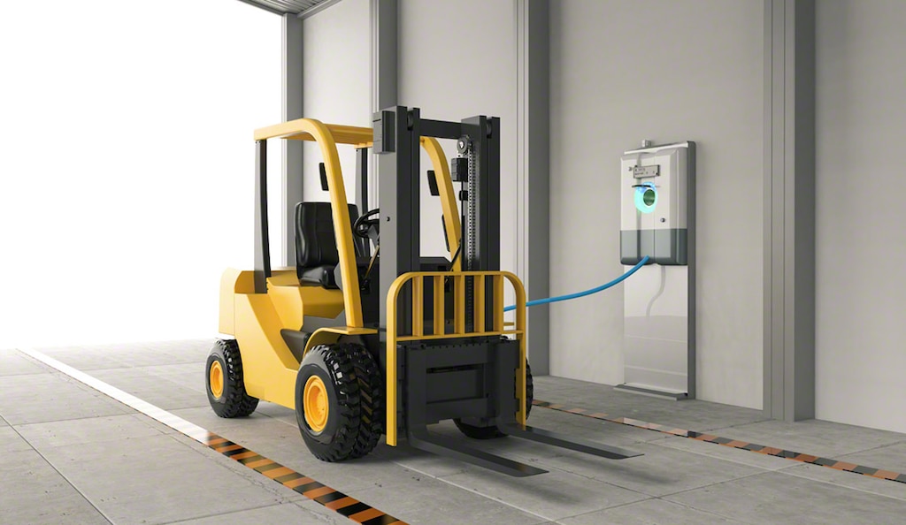 Replacing conventional forklifts with electric ones improves air quality in warehouses