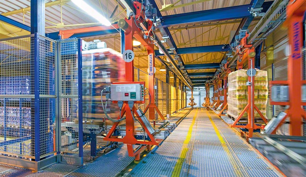 Various stages of a manufacturing process can take place in industrial warehouses