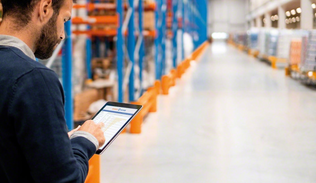 Warehouse operators use inventory management systems for accurate stock control