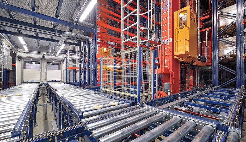 Takeda’s automated rack-supported warehouse in Poland uses an oxygen reduction system with nitrogen to maintain oxygen concentrations below 15%