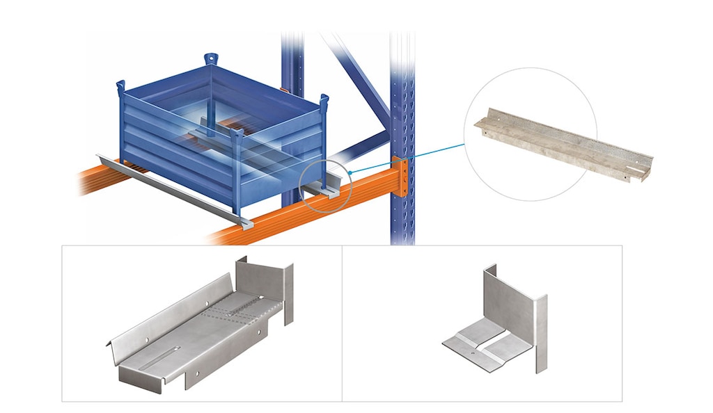 Two support bars are used per container, one on each side