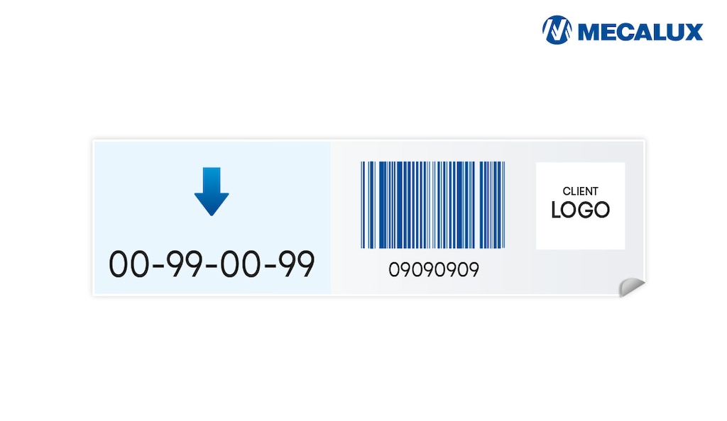 Rack labels for pallet storage systems are usually placed horizontally on the beams