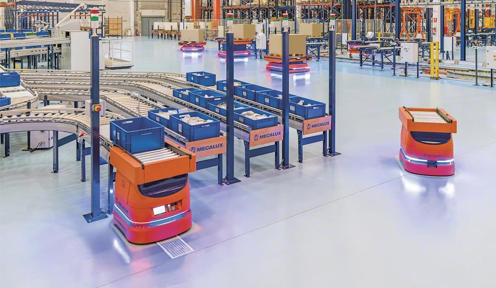 Mecalux’s AMRs use the SLAM algorithm to navigate dynamic logistics environments