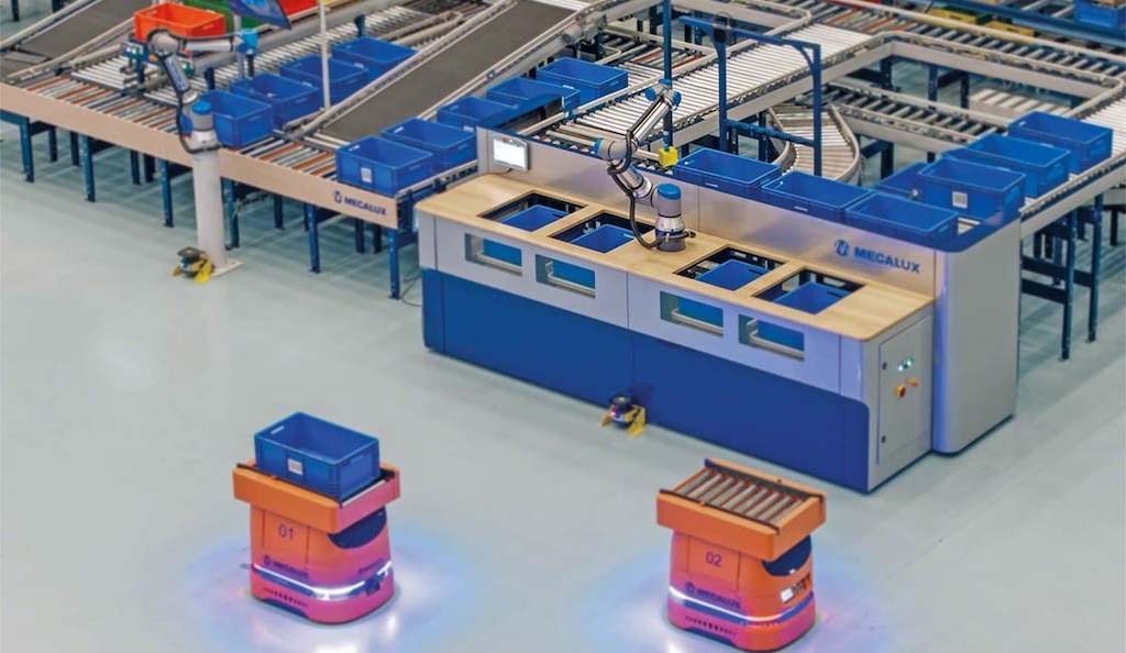 Automated split case picking eliminates operator travel