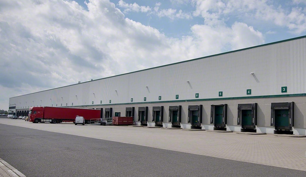 The docks are the warehouse area where truck loading and unloading take place