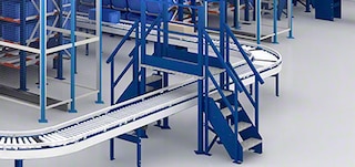 Crossovers enable people to pass over conveyor lines safely
