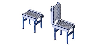 The conveyor gate opens up a passageway through the system