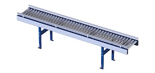 The free roller conveyor is non-motorised