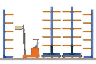 Mobile cantilever racks expand storage capacity