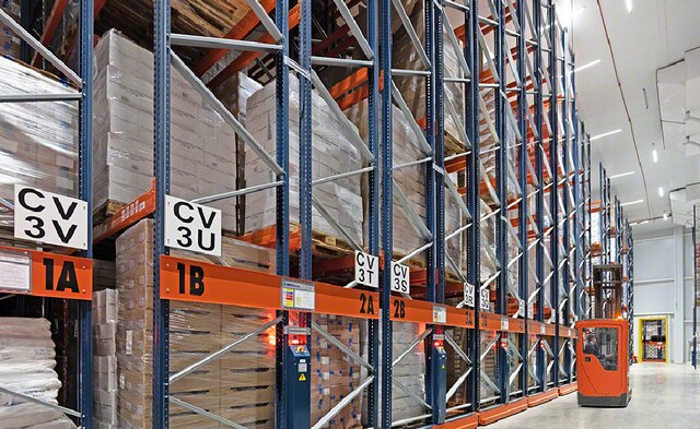 Montfrisa's freezer store operates at -4 °F and houses 7,238 pallets