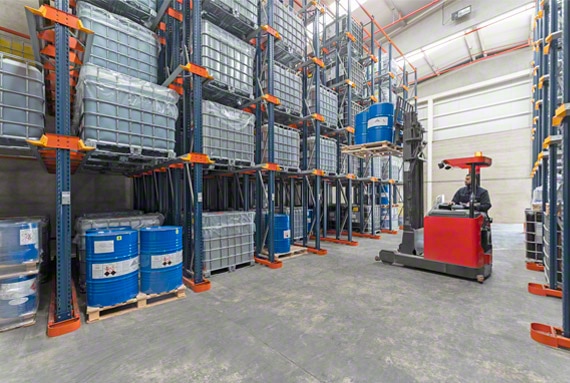 High-density racking reduces costs related to logistics floor space