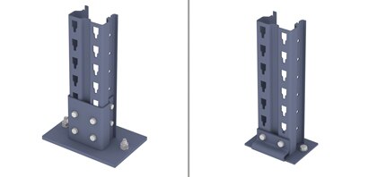 Drive-in racking upright footplate
