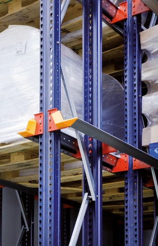 GP rails are employed when all pallets to be stored have the same dimensions