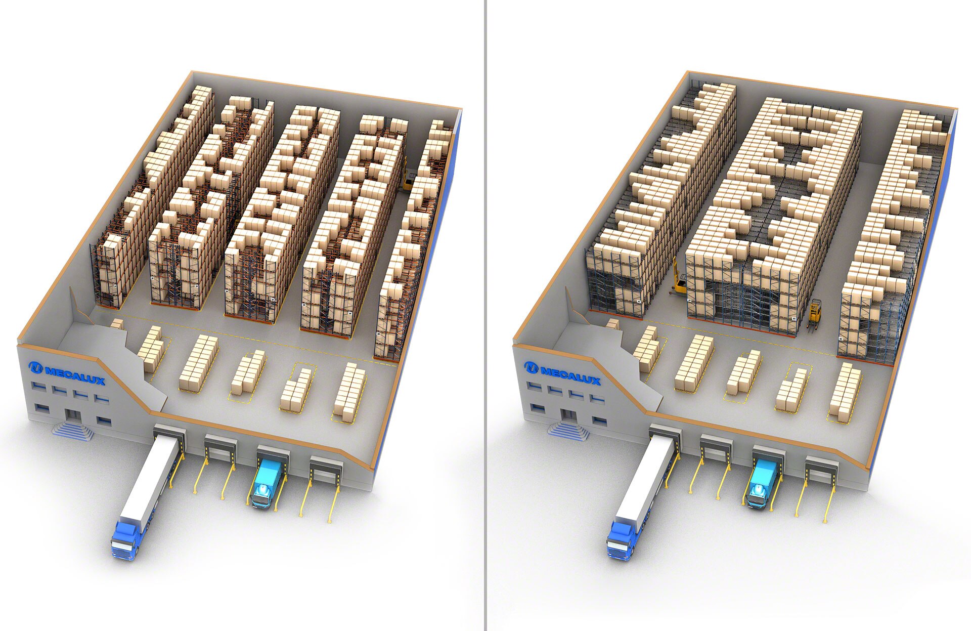 Push-Back Pallet Racking - Mecalux.com