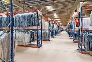 Heavy duty racks can accommodate hanging garments