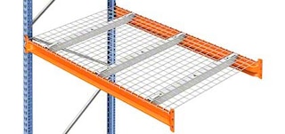 Mesh shelves are rectangular electro-welded metal grids that rest on the beams