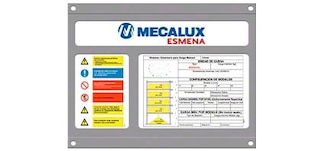 Safe load warning notices identify the technical characteristics of M7 heavy duty racks