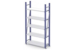 M7 racks with levels formed by shelves and supports