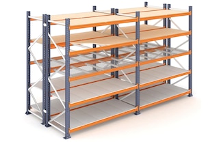 M7 heavy duty racking can be equipped with several types of shelves