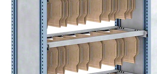 With the suspension filing set, files are easily stored on light duty racking