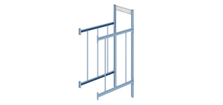 With vertical rail dividers, odd-shaped goods can be housed on M3 light duty shelving