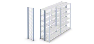 Frames with metal mesh improve the ventilation of M3 light duty warehouse shelving