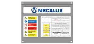 Safe load warning notices specify the technical characteristics of M3 light duty racks