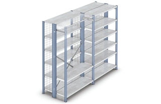 Cross bracing enhances the stiffness of M3 light duty racking