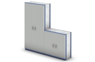 The use of doors makes M3 light duty racks ideal for offices