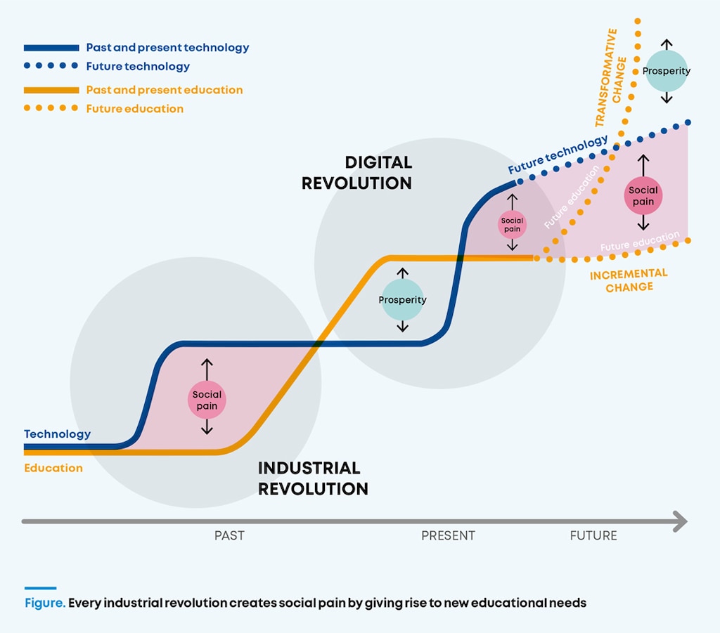 Every industrial revolution creates social pain by giving rise to new educational needs