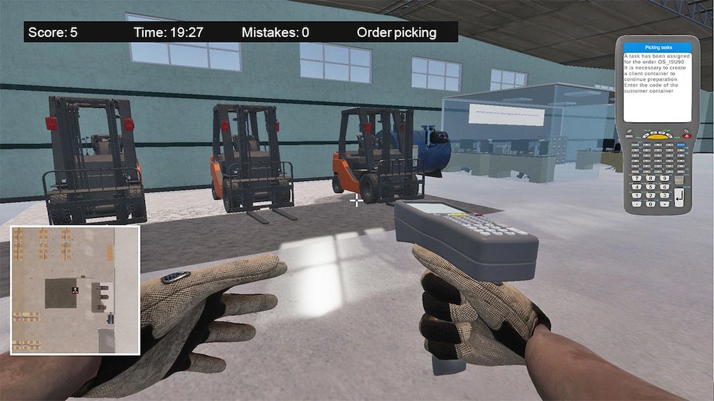 Players of the video game receive instructions via RF scanners