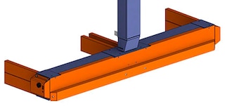 Side protectors guard the mobile basesâ€™ outer carriages against accidental impacts