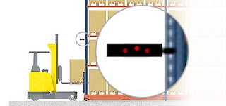 The forklift counter monitors the number of forklifts present in the working aisle