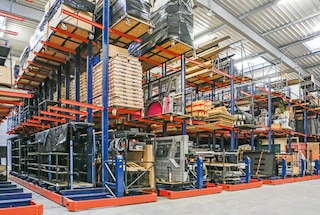 The Movirack system is also used to store non-palletised goods